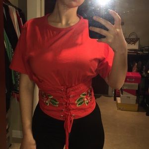 Orange Corset Top🧡